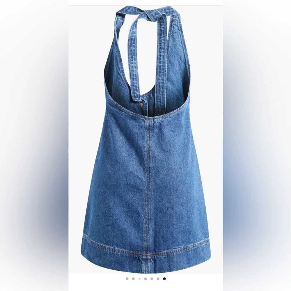 NWT Reformation Brittany Halter Denim  Dress - Picture 2 of 15
